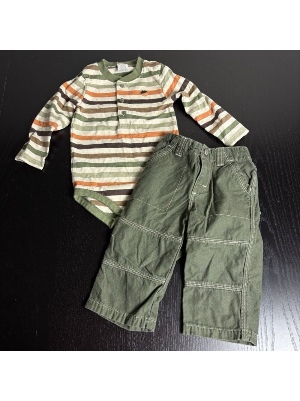 Vintage Y2K GYMBOREE Baby Boy Bodysuit 18-24M/Pants 12-18M Outfit Set 2005